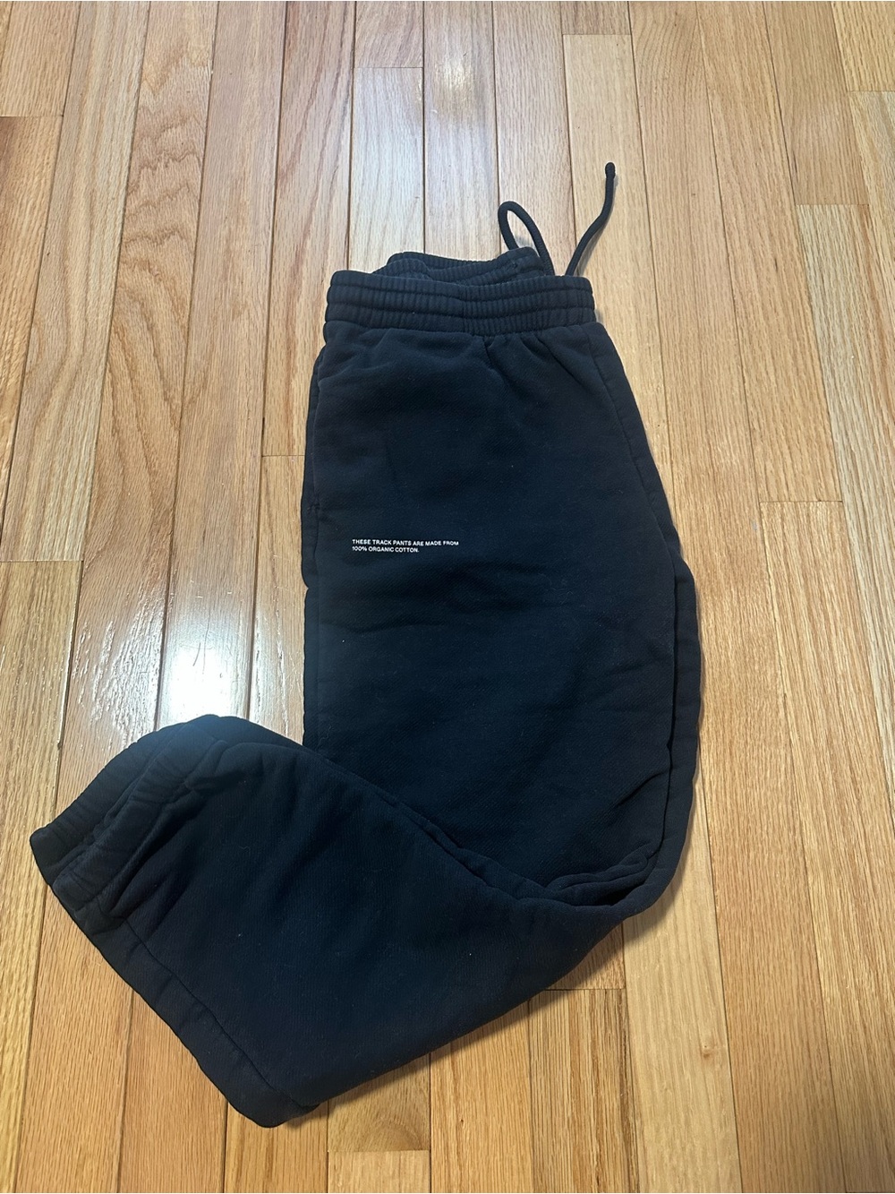 Pangaia Black Ribbed Waist Sweatpants Boys 11-12